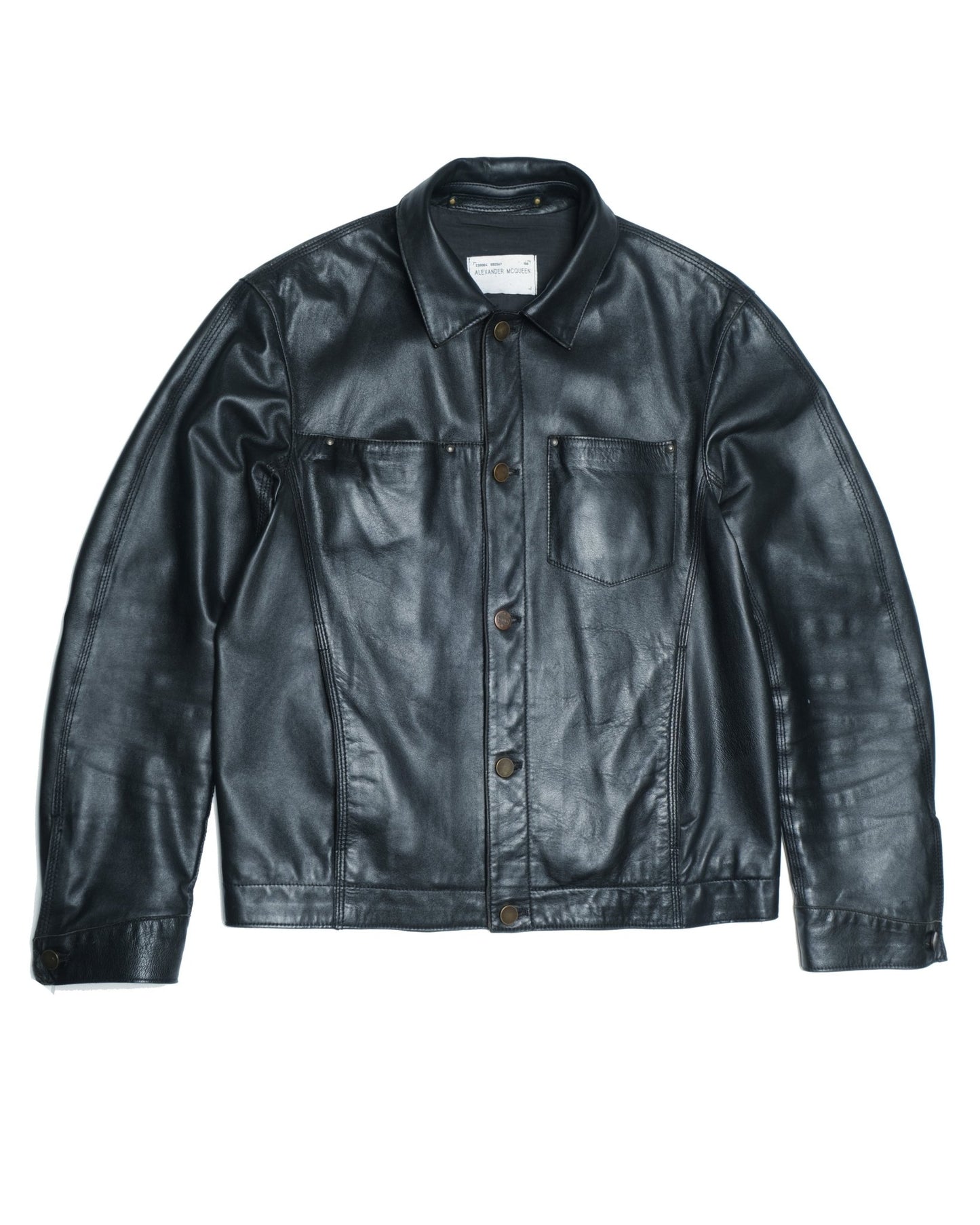 1990s Alexander McQueen Leather Jacket - Menswear - image - 1