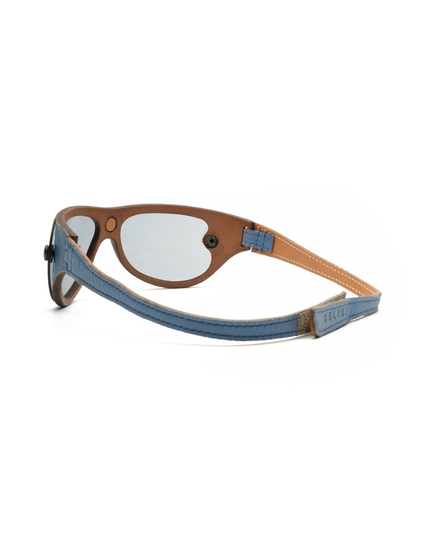 Celine - Celine Spring 2000 leather mask vintage Sunglasses – The Dryads