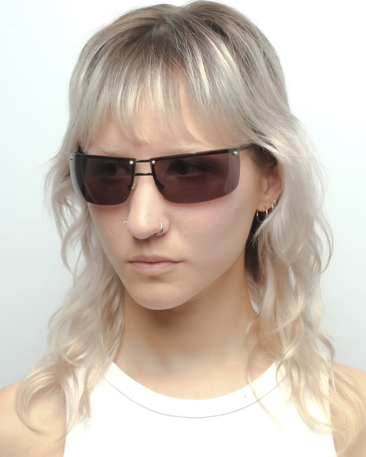 FW2000 Gucci Half - frame Sunglasses - Sunglasses - image - 4