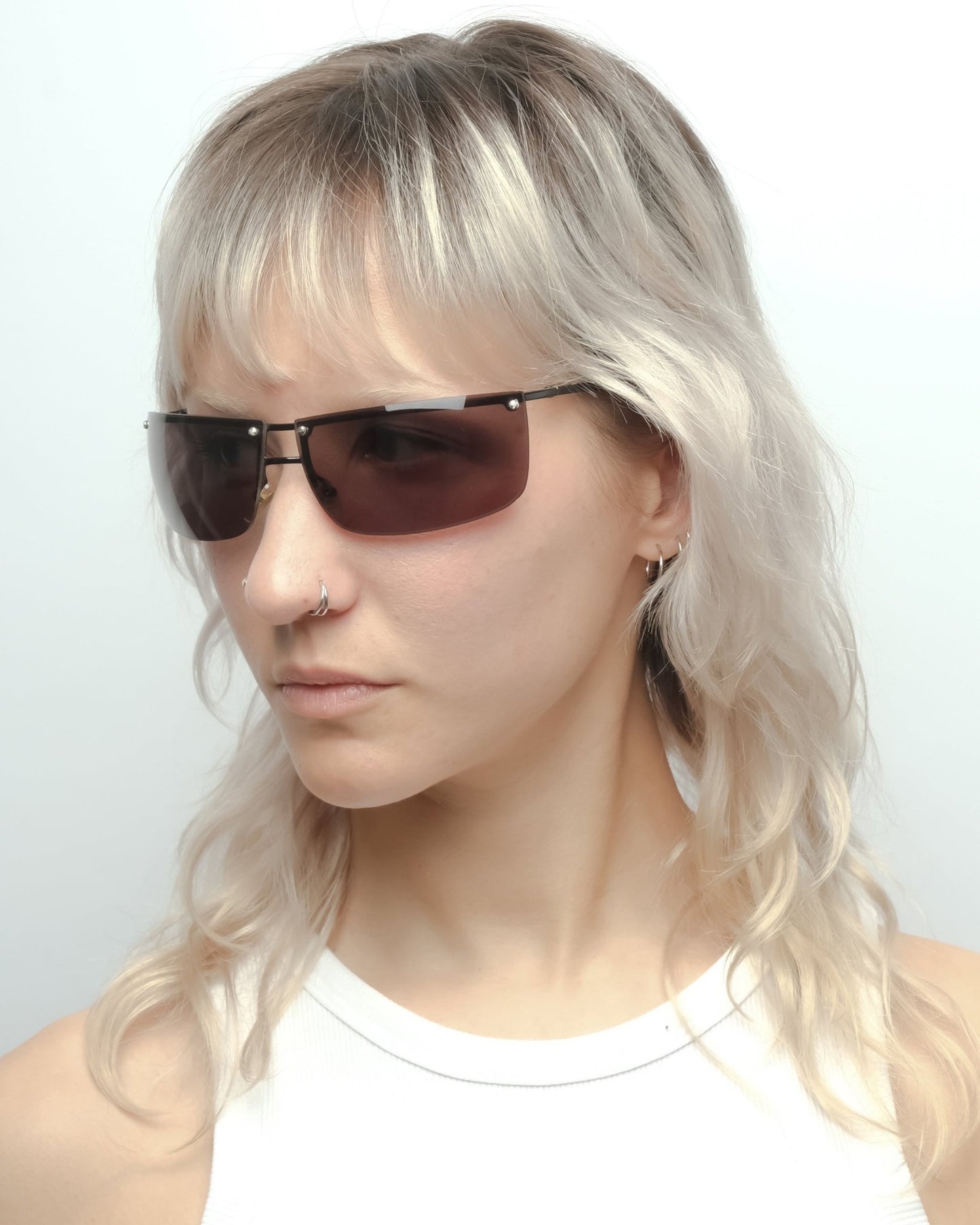 FW2000 Gucci Half - frame Sunglasses - Sunglasses - image - 6