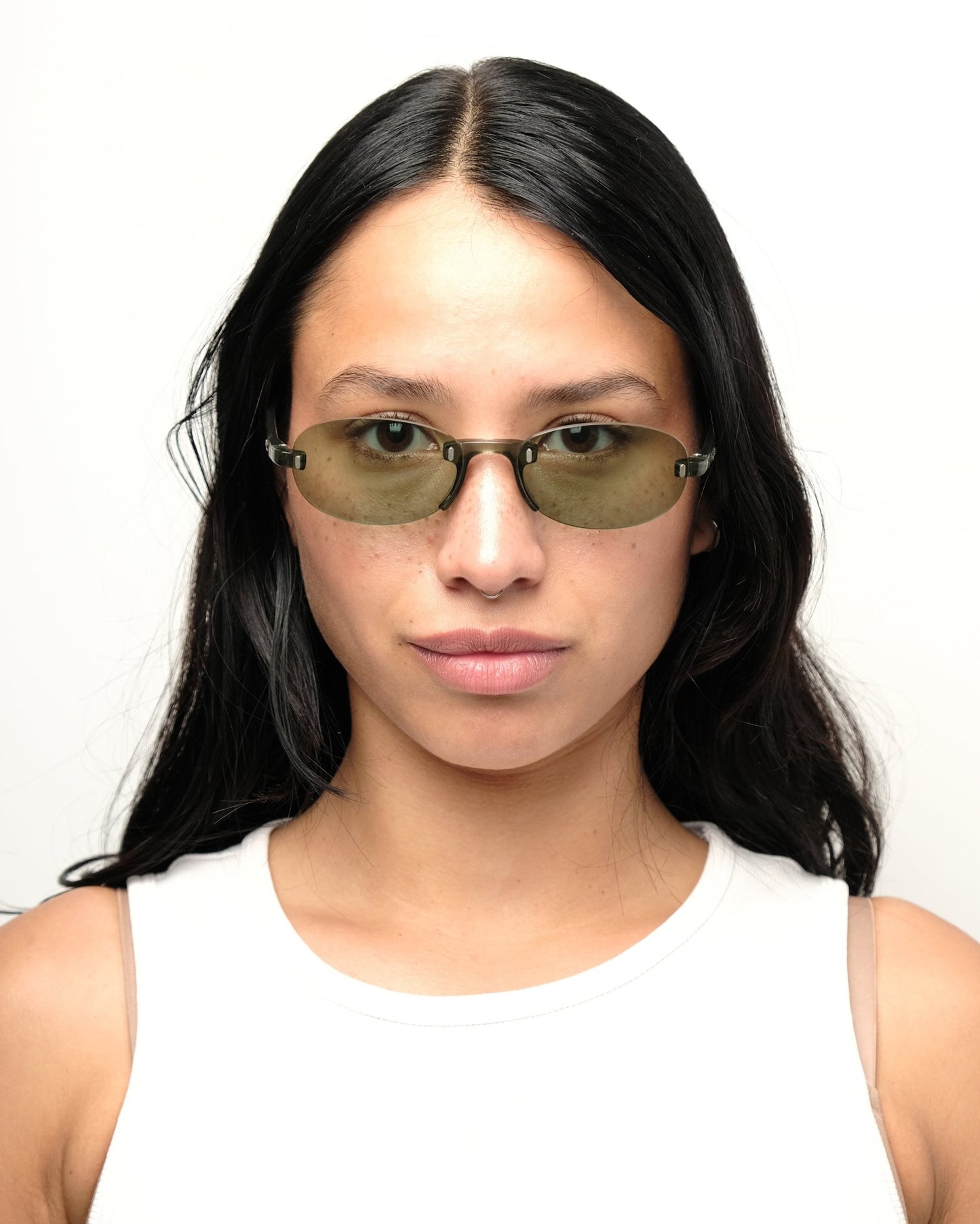 Onyx - Onyx rimless sunglasses vintage Sunglasses – The Dryads