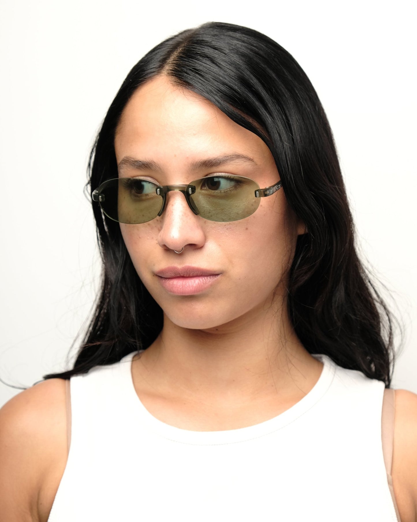 Onyx - Onyx rimless sunglasses vintage Sunglasses – The Dryads