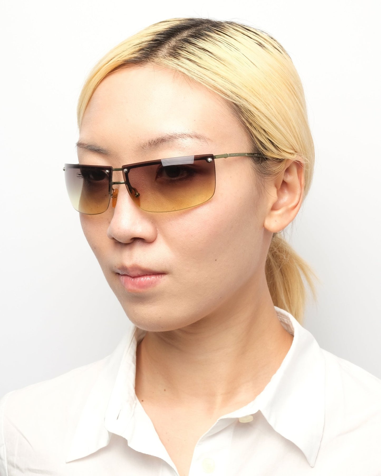 Runway FW2000 Gucci half - frame sunglasses - Sunglasses - image - 4