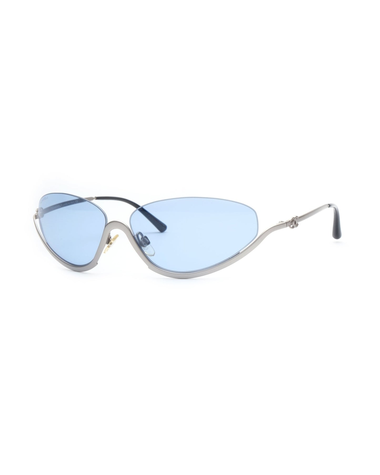 SS2000 Chanel Half - Rim Sunglasses in Satin Silver - Sunglasses - image - 3