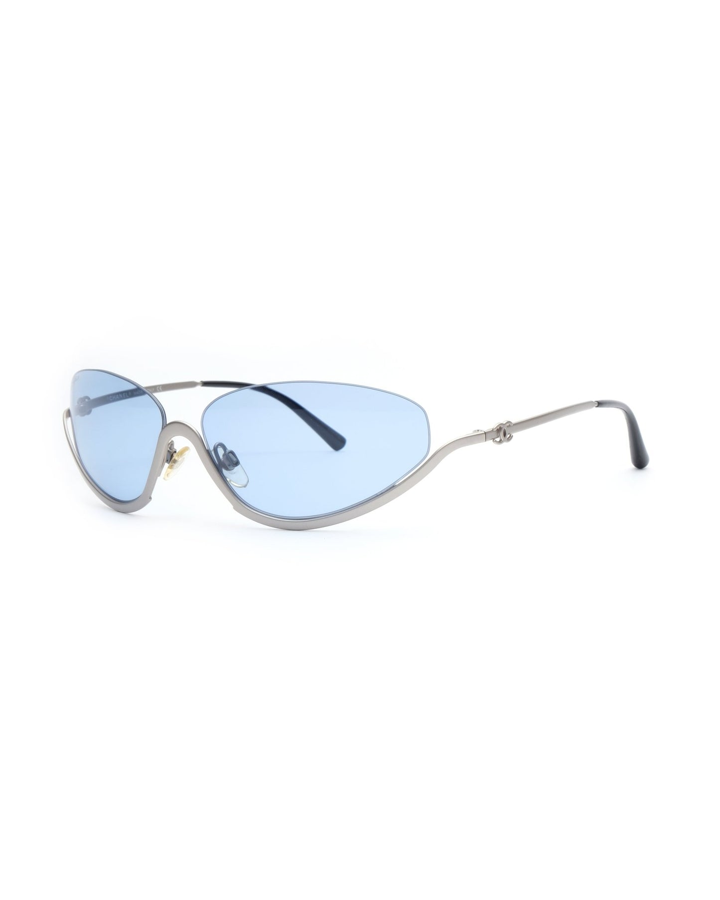 SS2000 Chanel Half - Rim Sunglasses in Satin Silver - Sunglasses - image - 5