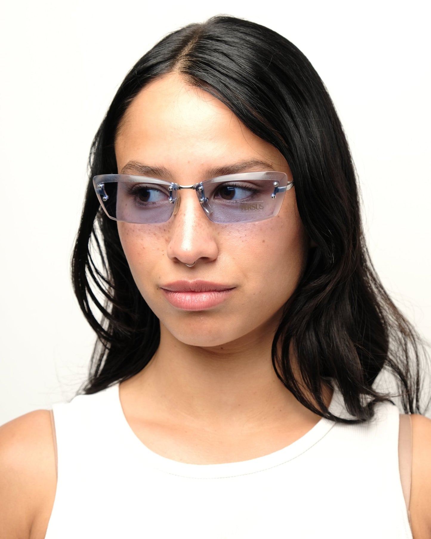 Versus - Versus by Versace rimless sunglasses vintage Sunglasses – The Dryads