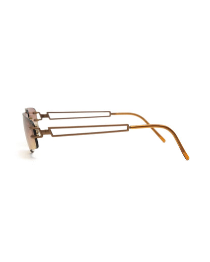 Alexander McQueen - Alexander McQueen rimless sunglasses vintage – The Dryads