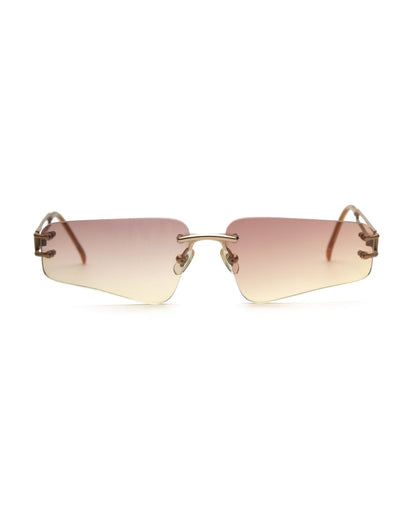 Alexander McQueen - Alexander McQueen rimless sunglasses vintage – The Dryads