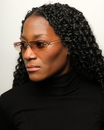 Alexander McQueen - Alexander McQueen rimless sunglasses vintage – The Dryads