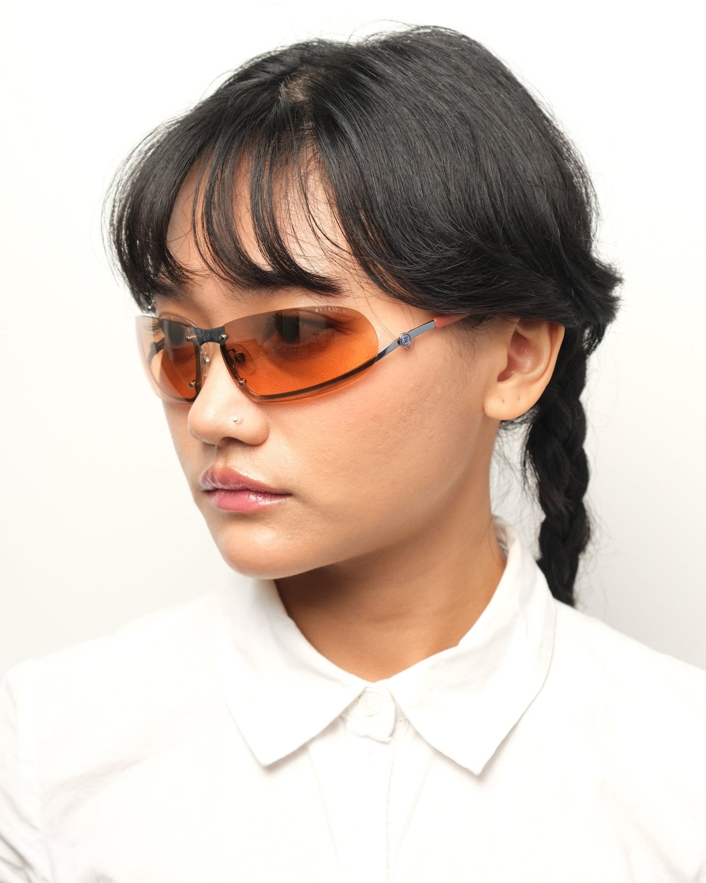 Chanel - Chanel half - frame vintage Vintage Sunglasses – The Dryads