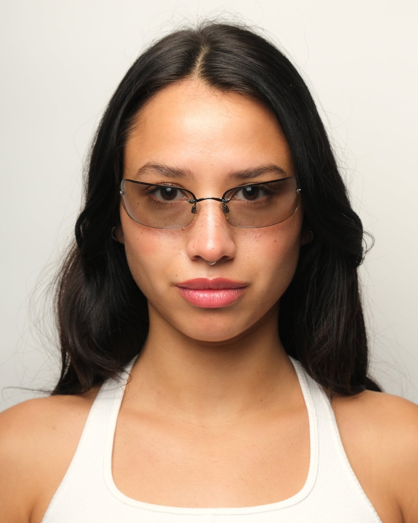 Emporio Armani - Emporio Armani Spring 2001 half - frame vintage Sunglasses – The Dryads