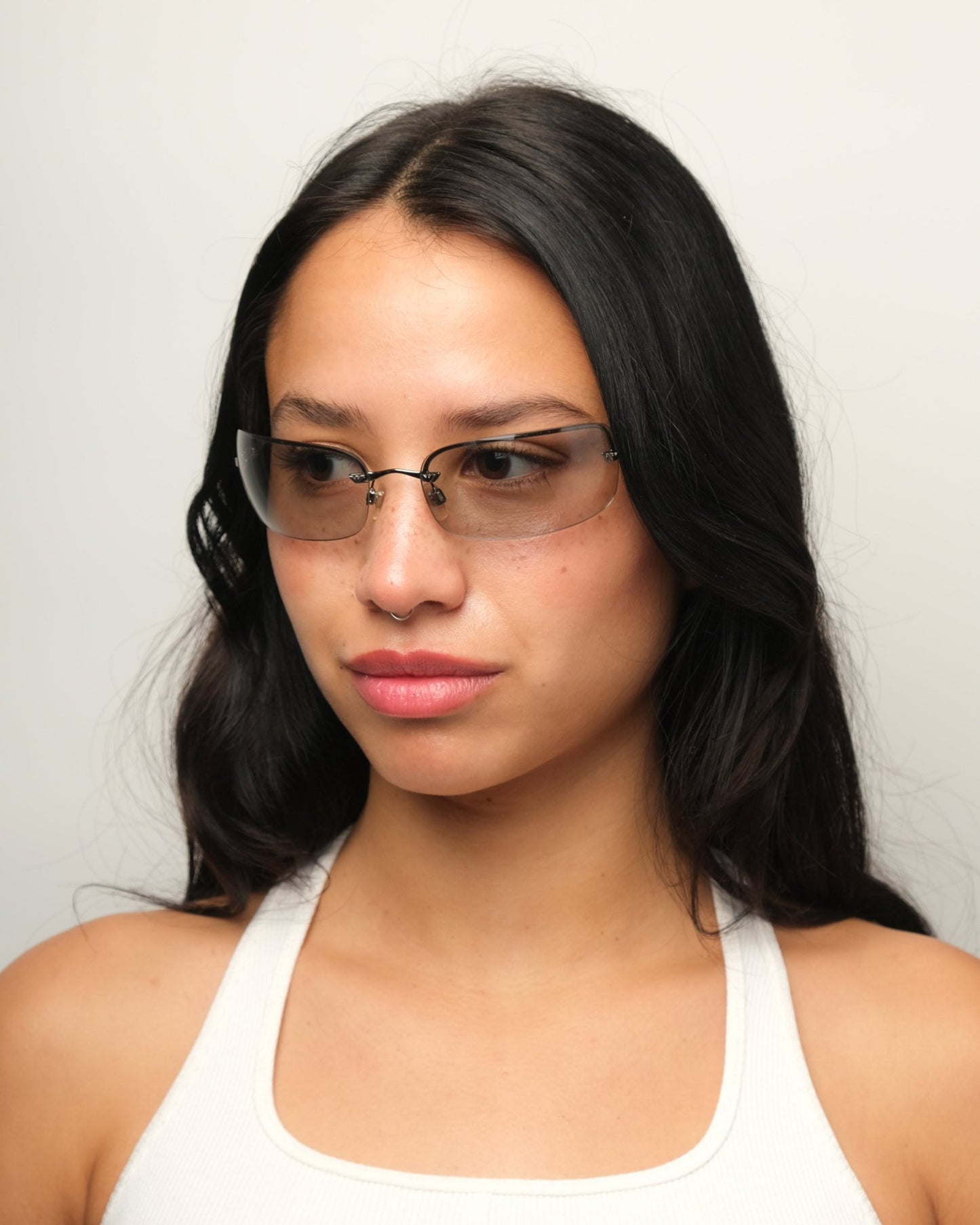 Emporio Armani - Emporio Armani Spring 2001 half - frame vintage Sunglasses – The Dryads