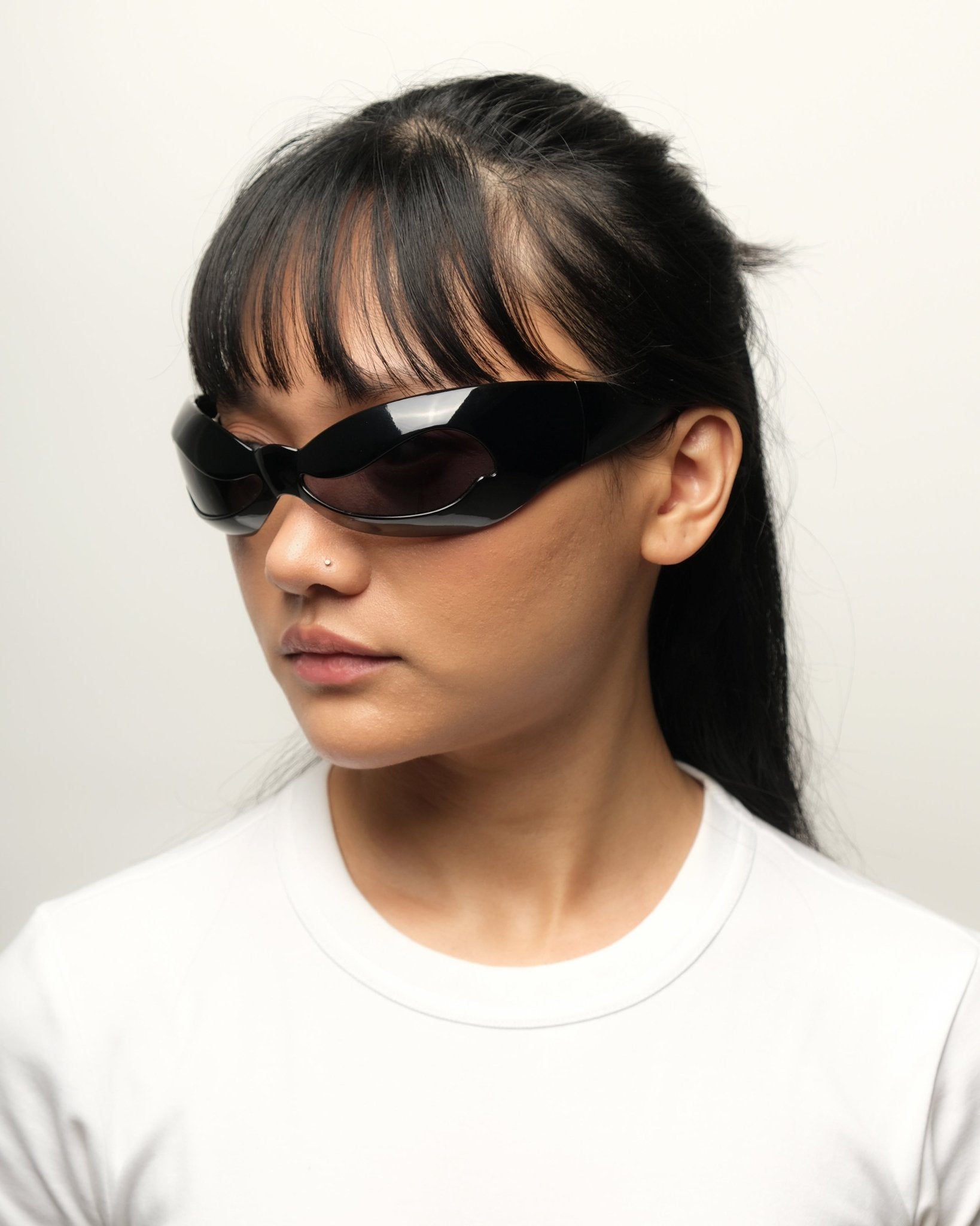 Jeremy Scott x Linda Farrow - Jeremy Scott x Linda Farrow wraparound sunglasses vintage Sunglasses – The Dryads