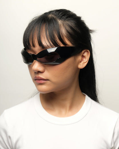 Jeremy Scott x Linda Farrow - Jeremy Scott x Linda Farrow wraparound sunglasses vintage Sunglasses – The Dryads