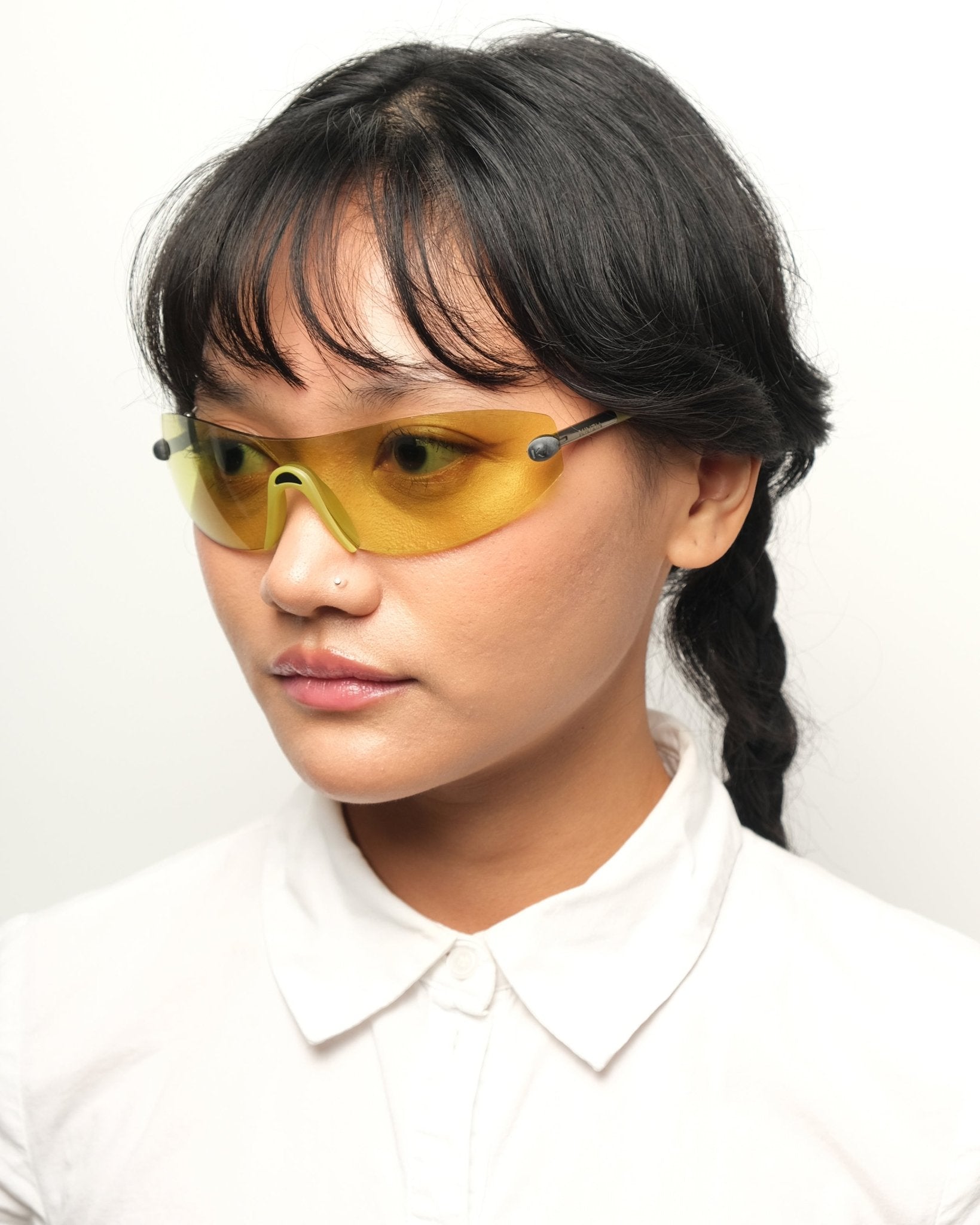 Krizia - Krizia mask sunglasses vintage Vintage Sunglasses – The Dryads