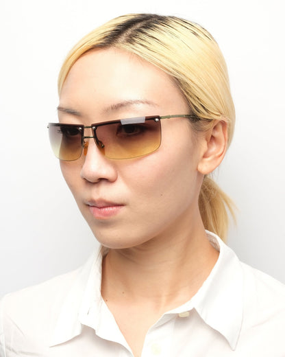 Runway FW2000 Gucci half - frame sunglasses - Sunglasses - image - 4