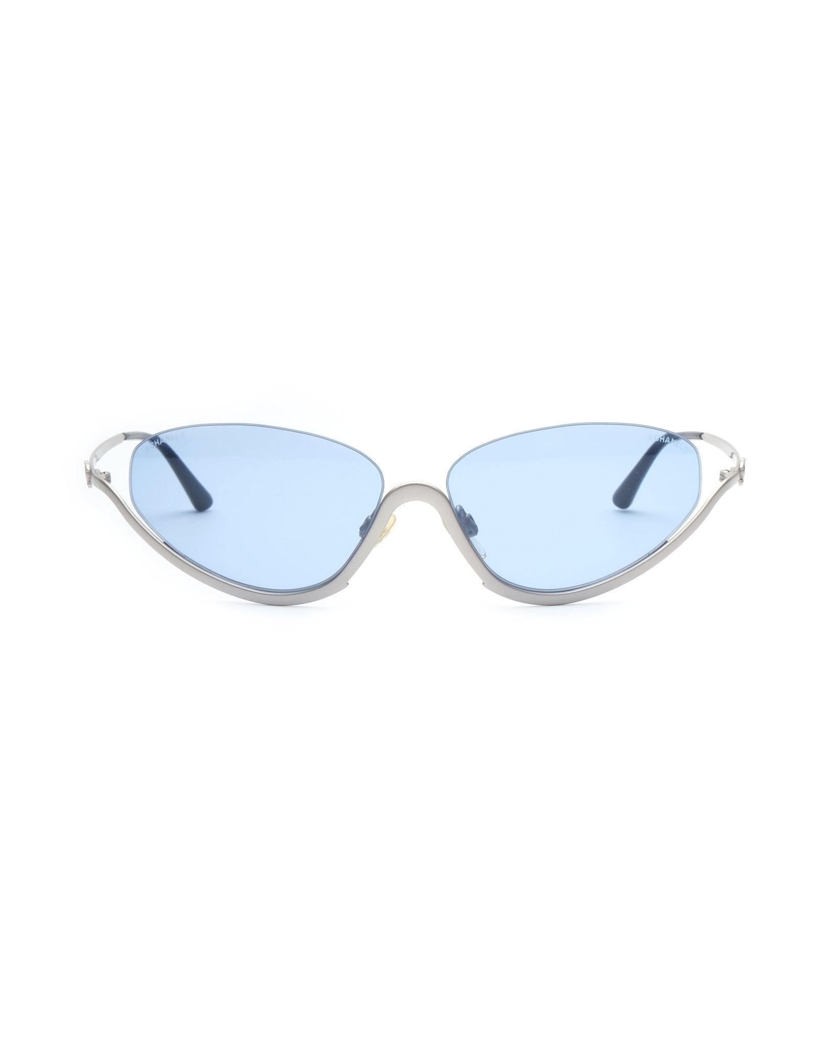 SS2000 Chanel Half - Rim Sunglasses in Satin Silver - Sunglasses - image - 1