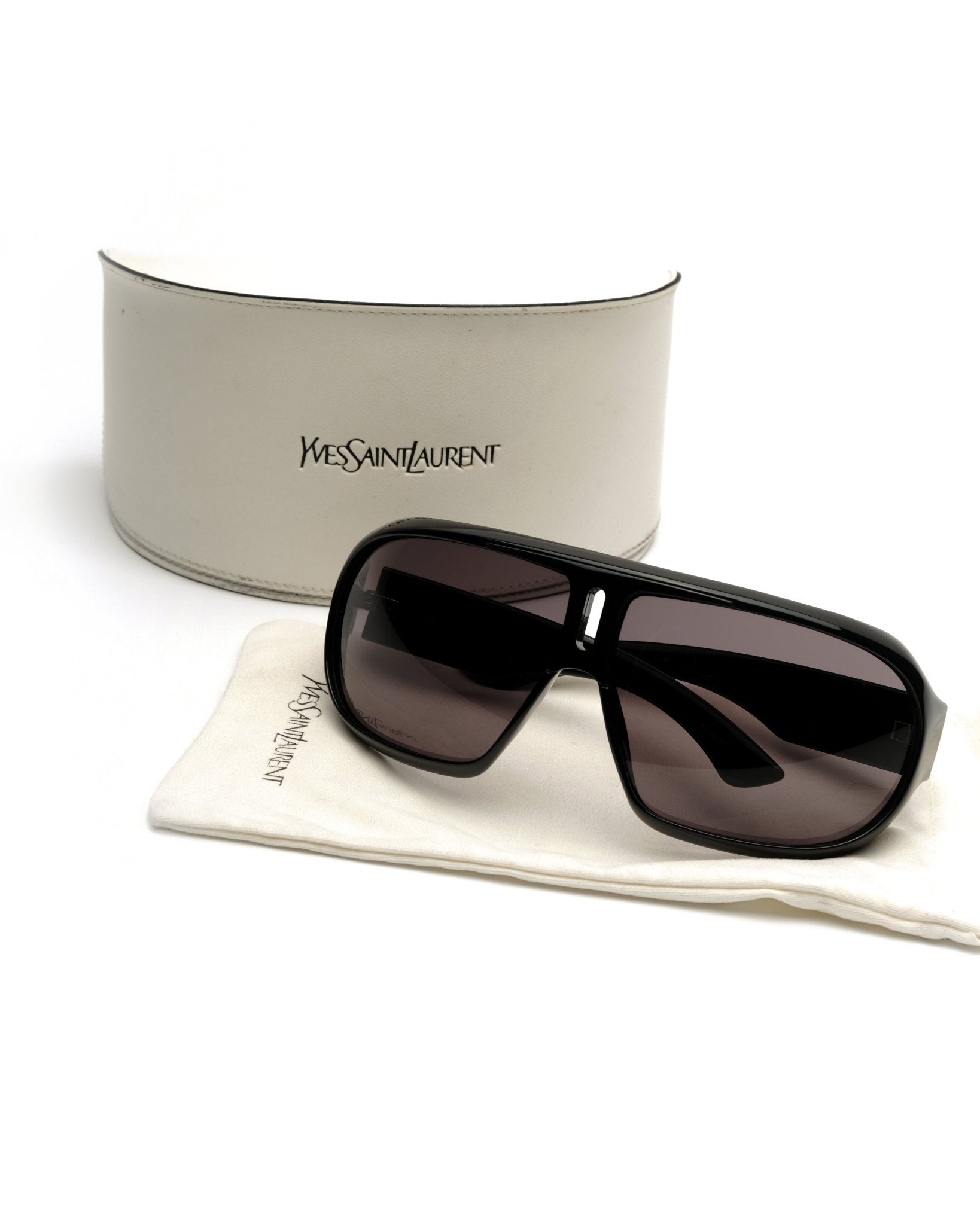 Yves Saint Laurent - Yves Saint Laurent Spring 2004 mask vintage Sunglasses – The Dryads